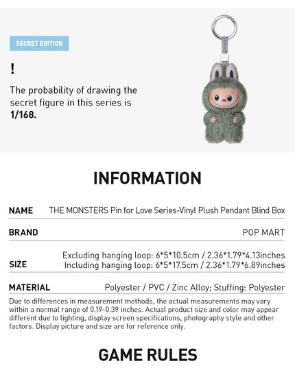 Pop Mart Labubu Pin for Love Series Blind Box (A-M) Yellow