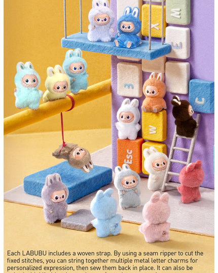 Pop Mart Labubu Pin for Love Series Blind Box (N-Z) Blue