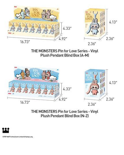 Pop Mart Labubu Pin for Love Series Blind Box (A-M) Yellow