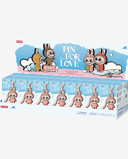 Pop Mart Labubu Pin for Love Series Blind Box (N-Z) Blue