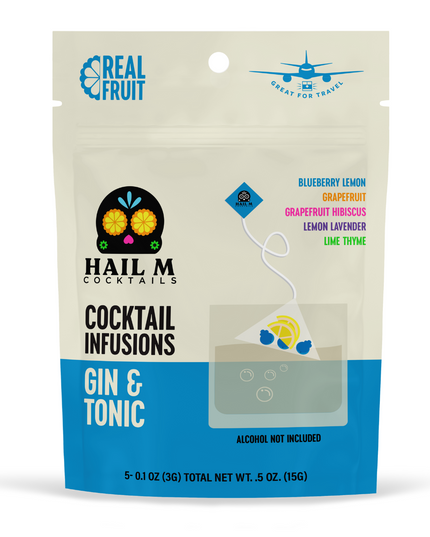 Gin & Tonic Infusion Kit – Sugar Free - Travel Cocktail Tea Bags