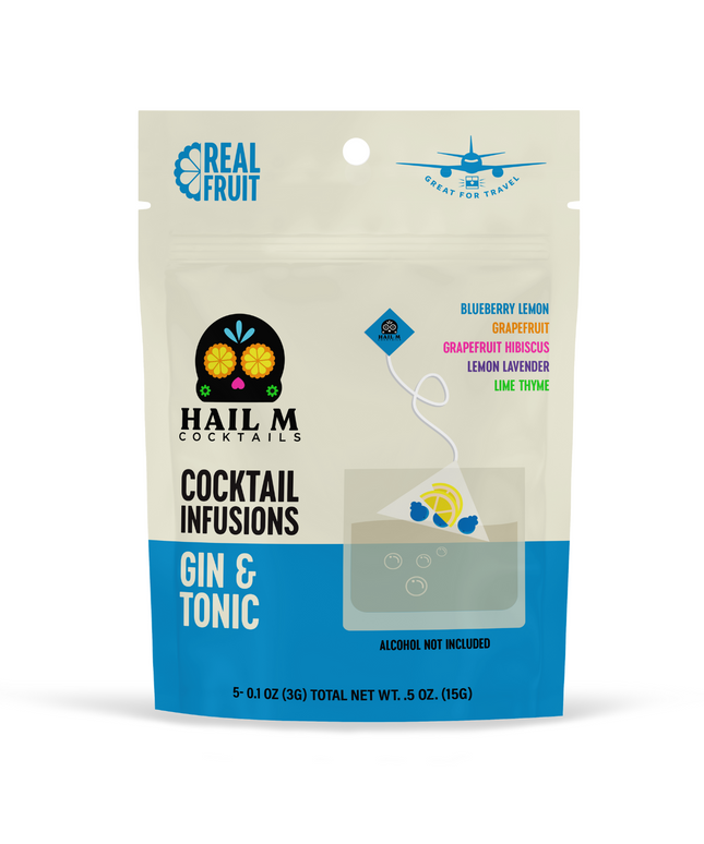 Gin & Tonic Infusion Kit – Sugar Free - Travel Cocktail Tea Bags