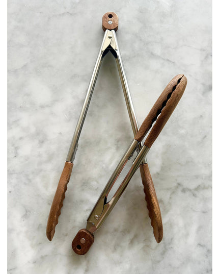 Acacia Wood Tongs, Set of 2