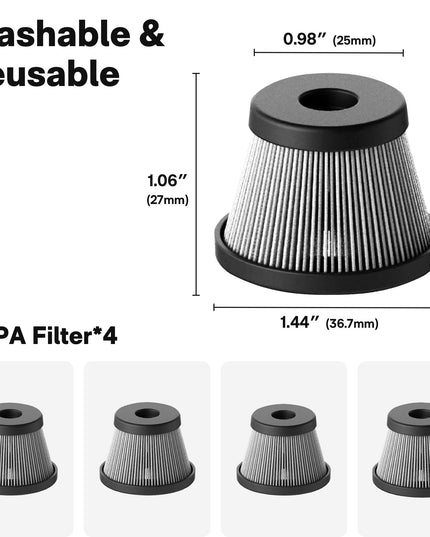 Replacement Filters for HOTO Air Duster & Vacuum
