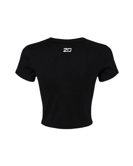 Women's Micro Rib Baby Tee (Black)