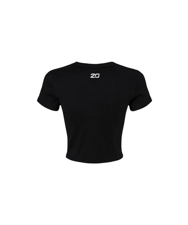 Women's Micro Rib Baby Tee (Black)