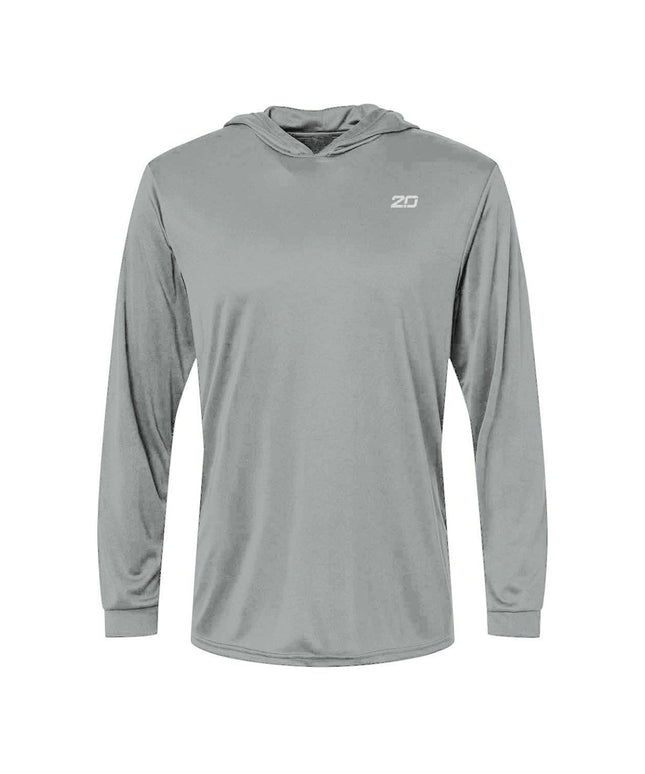 Men's Bahama Performance Hooded LS T-Shirt (Athletic Grey)