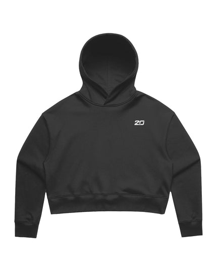 Women's Relax Crop Hoodie (Black)