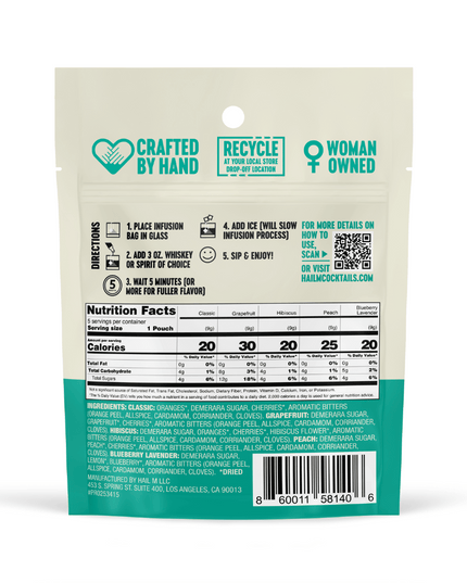 Old Fashioned – Travel Cocktail Infusion - Flavor Sampler