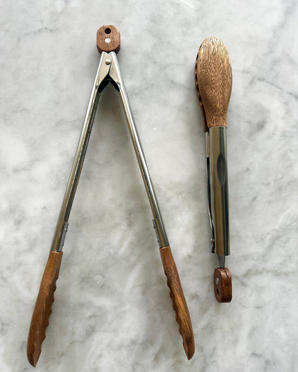 Acacia Wood Tongs, Set of 2