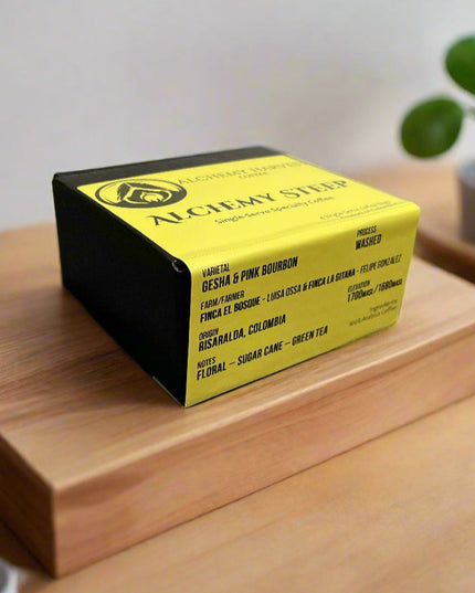 Gesha & Pink Bourbon Blend – Alchemy Steep (4-Pack)