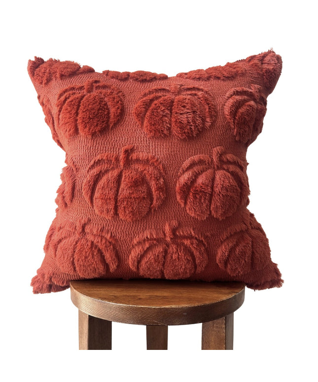 Dark Rust Pumpkin Pillow Cover