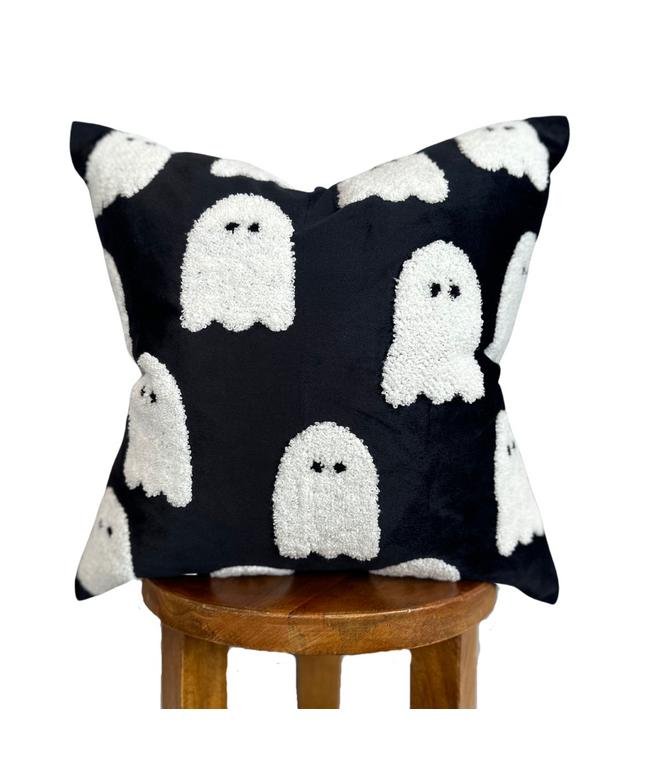 Black Ghost Pillow Cover