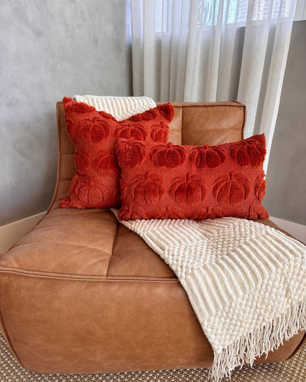 Dark Rust Pumpkin Pillow Cover