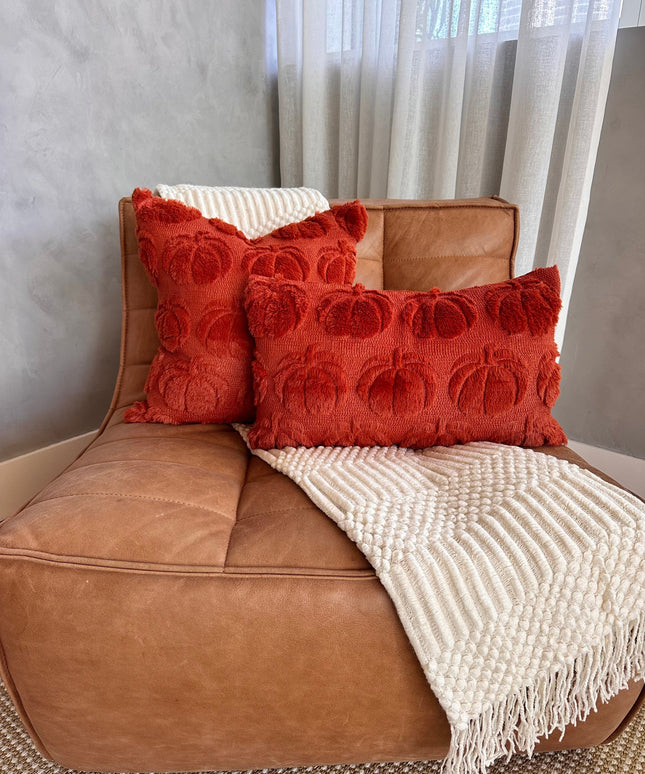 Dark Rust Pumpkin Pillow Cover