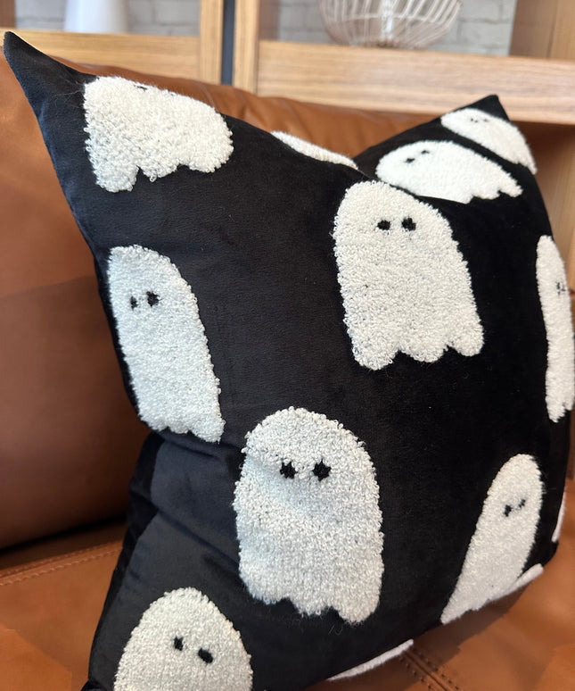 Black Ghost Pillow Cover