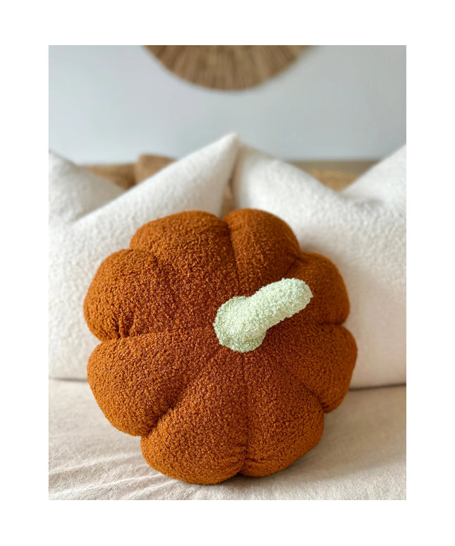 Jumbo Sherpa Orange Pumpkin Pillow