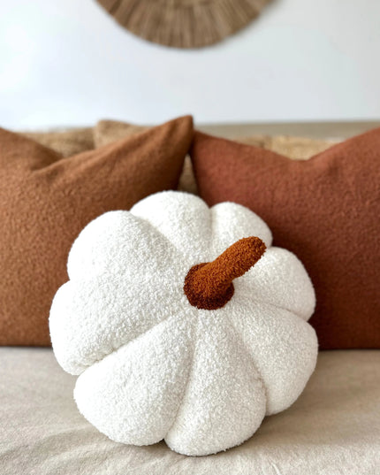 Jumbo Sherpa Cream Pumpkin Pillow
