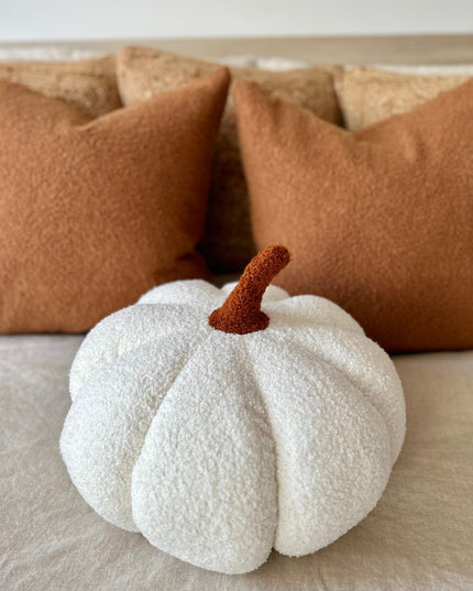 Jumbo Sherpa Cream Pumpkin Pillow