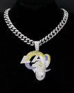 silvery-Los Angeles Rams / Link Chain / 24inches