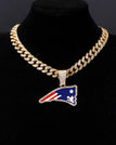 Golden-New England Patriots / Link Chain / 24inches