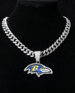silvery-Baltimore Ravens / Link Chain / 24inches