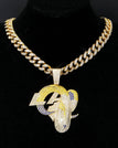 Golden-Los Angeles Rams / Link Chain / 24inches