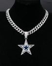 silvery-Dallas Cowboys / Link Chain / 24inches