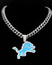 silvery-Detroit Lions / Link Chain / 24inches