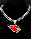 silvery-Arizona Cardinals / Link Chain / 24inches