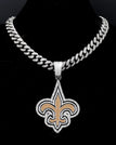 silvery-New Orleans Saints / Link Chain / 24inches