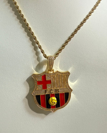 Customized Gifts Barcelona F.C. Pendant Necklace Chain for Football Fans