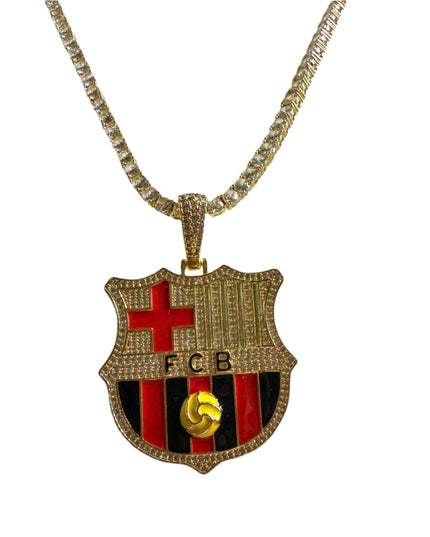 Customized Gifts Barcelona F.C. Pendant Necklace Chain for Football Fans