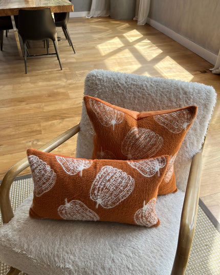 Burnt Orange Pumpkin Lumbar Pillow