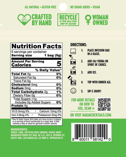 Moscow Mule Infusion Kit – Sugar Free Travel Cocktail Tea Bags