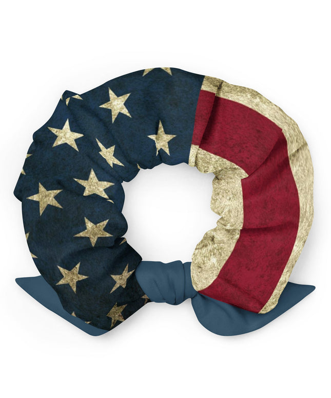 American Flag Recycled Scrunchie