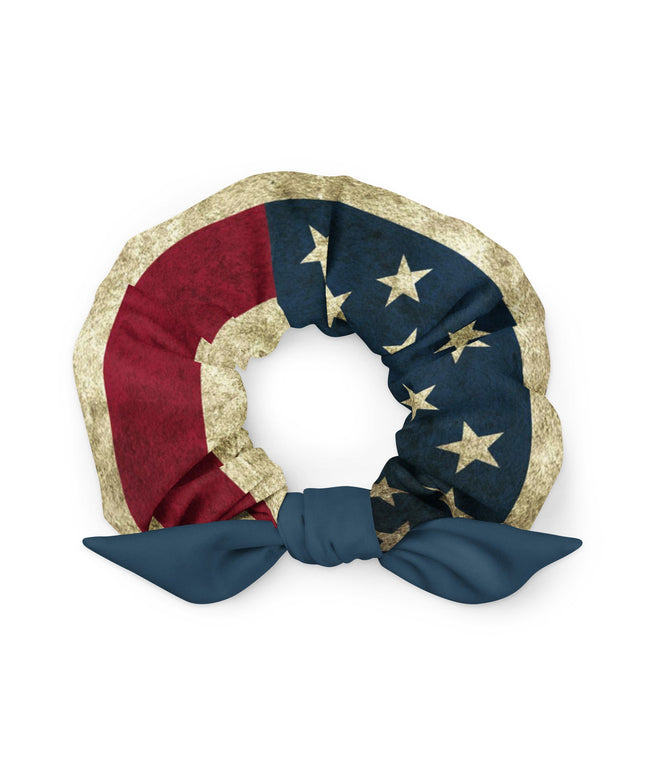 American Flag Recycled Scrunchie