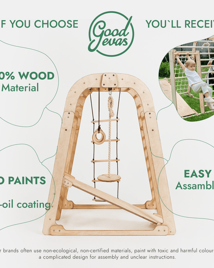 Indoor Playground for Children - 7in1 Playground + Swings Set + Slide Board + Art Set