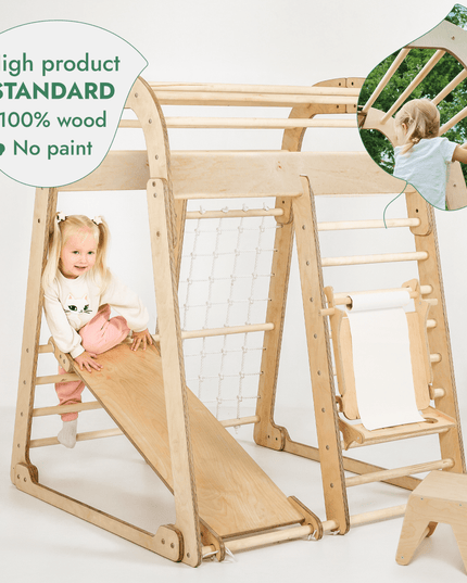 Indoor Playground for Children - 7in1 Playground + Swings Set + Slide Board + Art Set