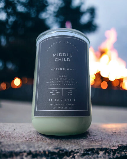 Shared Trauma Candles - Layoffs - 13 Oz Crackling Wood Wick - Ginger & Saffron