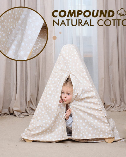 Play Tent Cover with Mat for Climbing Triangle Ladder