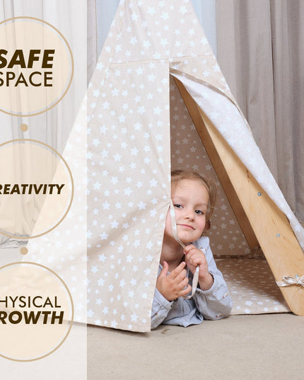 Play Tent Cover with Mat for Climbing Triangle Ladder