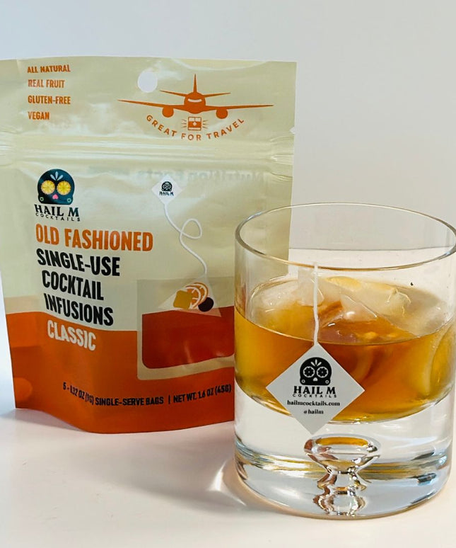 Old Fashioned Infusion Kit – Travel Cocktail Tea Bags - Classic