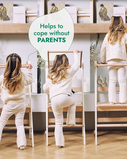 Toddler Tower: Foldable Step Stool for Toddlers - Beige