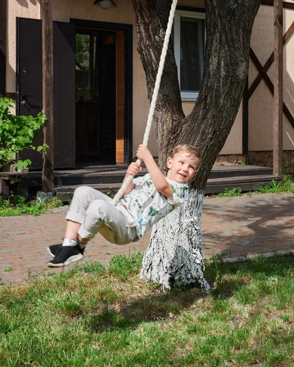 Wooden rope swing for kids