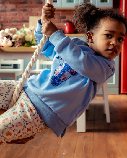 Wooden rope swing for kids