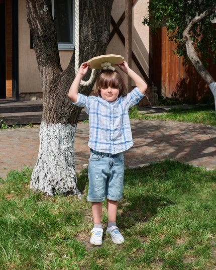 Wooden rope swing for kids