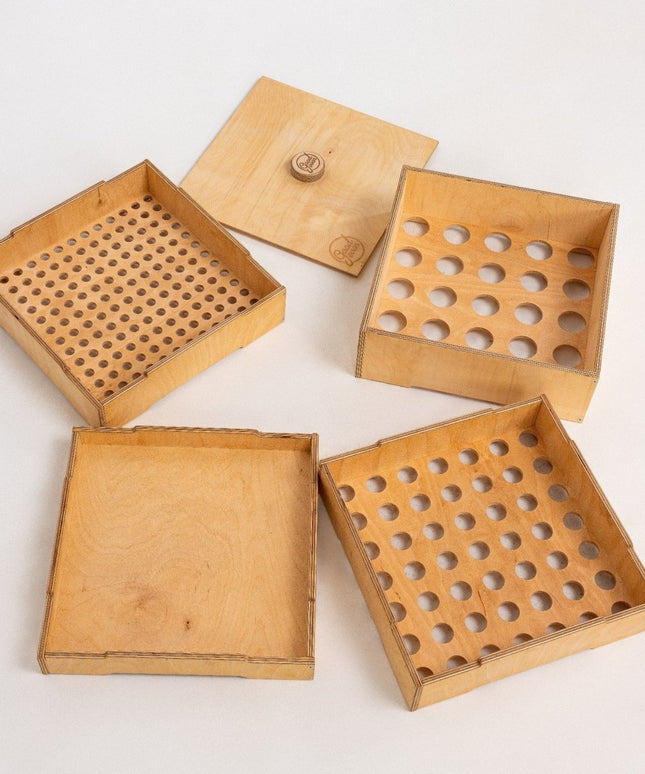 Wooden storage/sorter for constructor