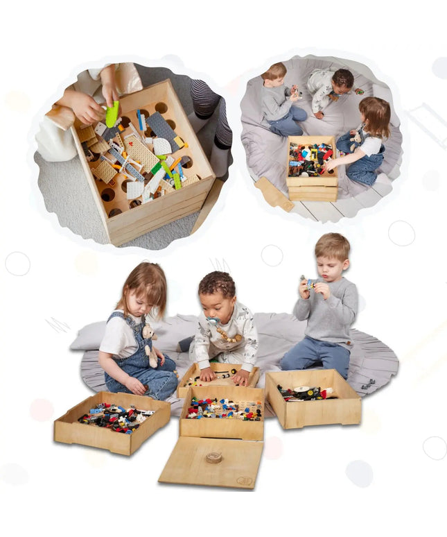 Wooden storage/sorter for constructor